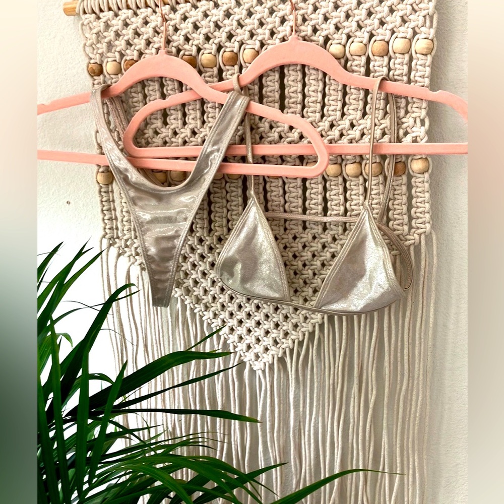 Minimale Animal Platinum Shimmer Bikini XS